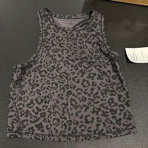 Athleta Gray Leopard Print Crop Top